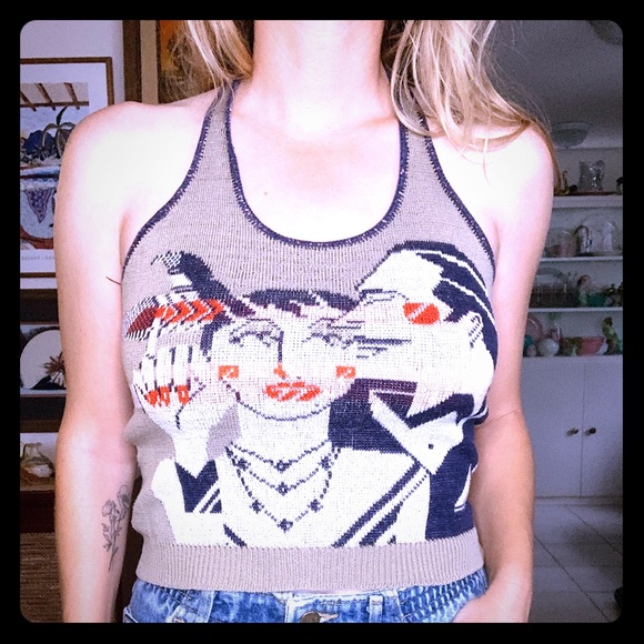 Vintage Tops - 1970s Vintage Knit Tank Top